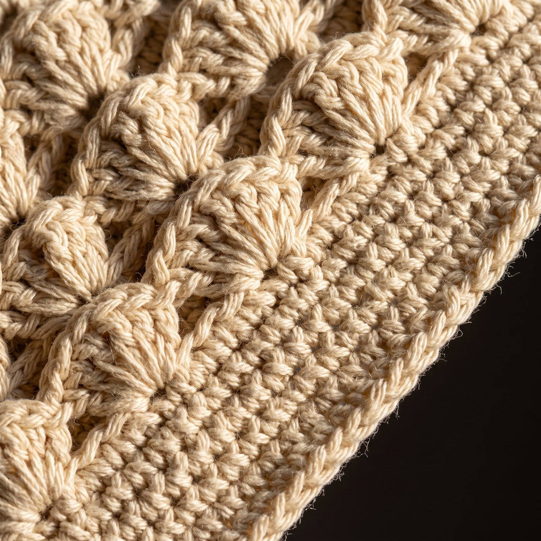 Easy Textured Shell Stitch Blanket Crochet Pattern
