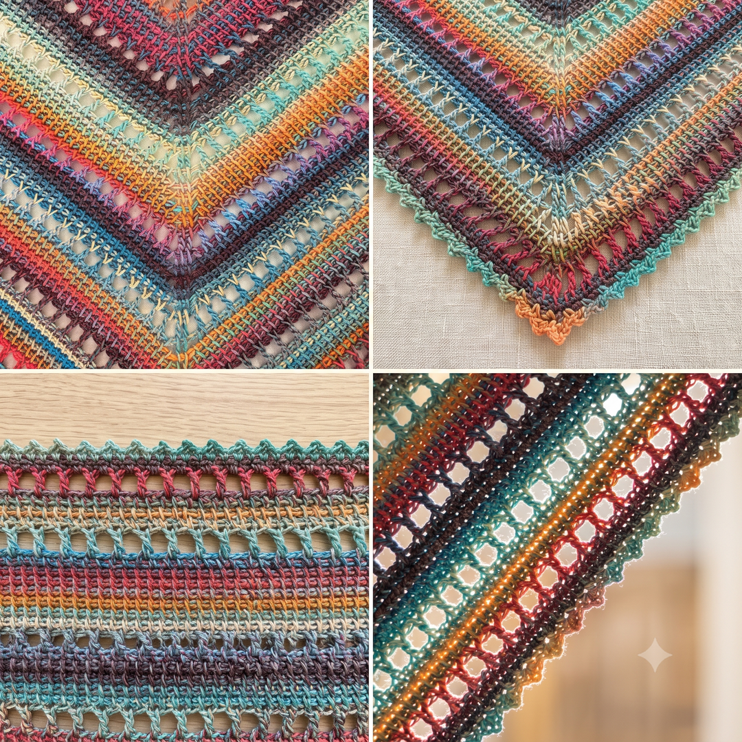 Crochet Shawl Pattern PDF, Boho Triangle Scarf Pattern, Lacy Wrap Crochet Pattern, Intermediate Crochet Instant Download