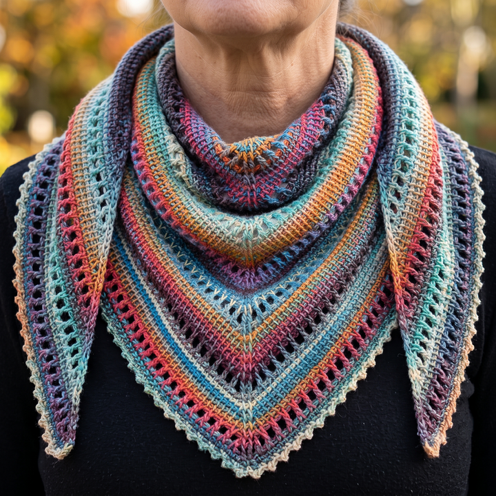 Crochet Shawl Pattern PDF, Boho Triangle Scarf Pattern, Lacy Wrap Crochet Pattern, Intermediate Crochet Instant Download